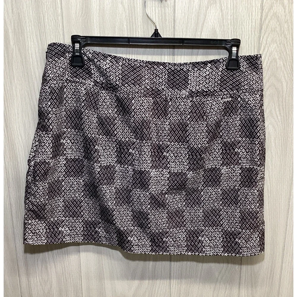 IZOD Women's (Size 12) Zip Up Geometric Skort Golf Tennis 100%‎ Polyester